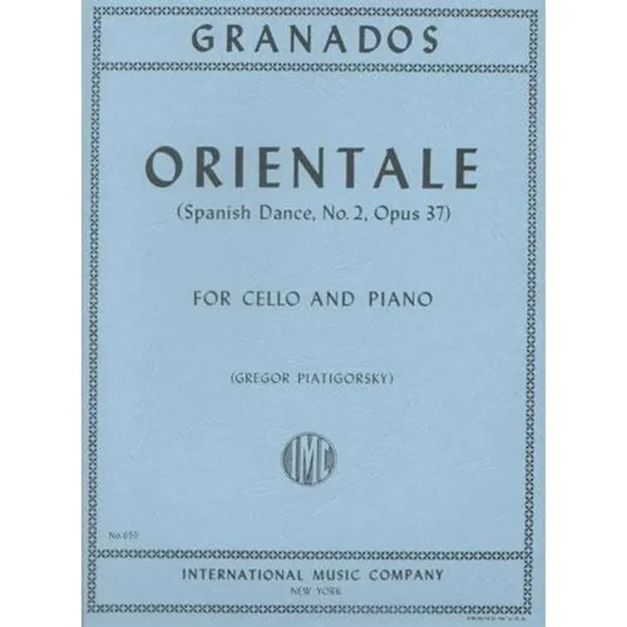 Orientale Spanish Dance No 2, Op 37 (for Cello and Piano)