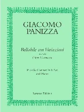 Panizza : Ballabile Con Variazioni Nel Ballo Ettore Fieramosca Eb Clarinet & Piano (Lazarus)