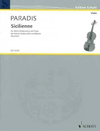 Paradis : Sicilienne: Violin Or Cello And Piano (Schott)