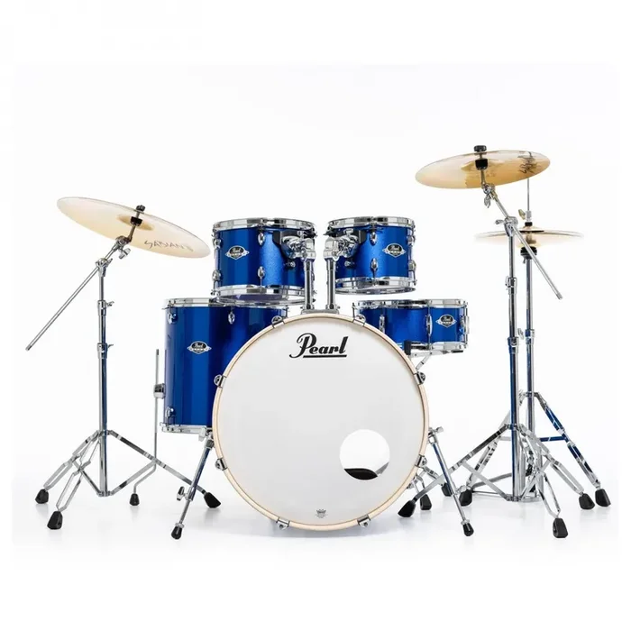 Pearl Export High Voltage Blue 5 Piece Drum Kit including Sabian SBR Cymbals (22″, 10″, 12″, 16″, 14″ snare)