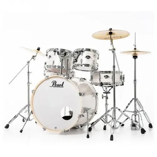 Pearl Export Slipstream White Special Edition 6 Piece Bundle Drum Kit (22″Kick, 10″, 12″, 14″, 16″ Toms, 14″ Snare)