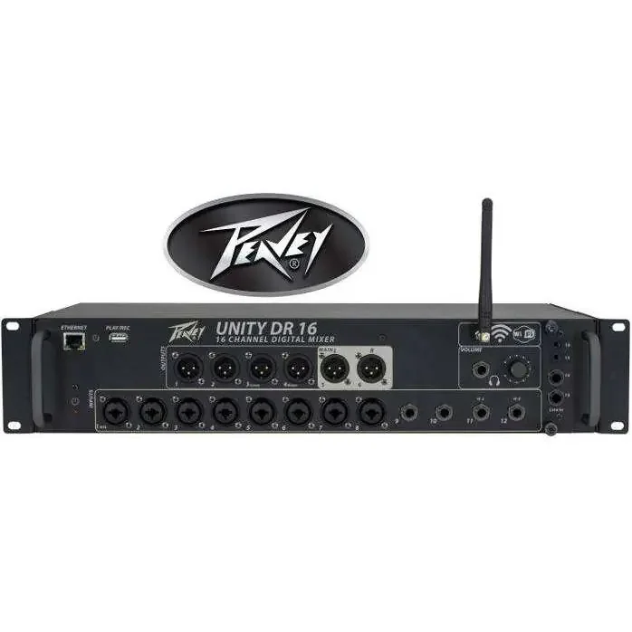 Peavey – Unity DR16 16 Channel Digital Mixer Display model (damaged box/packaging)