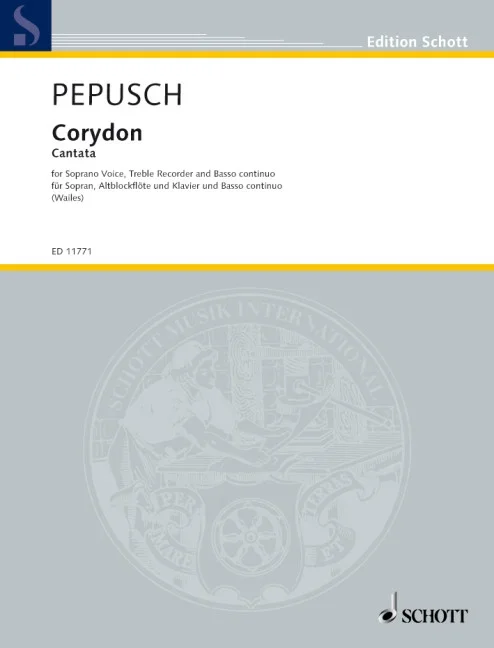 Pepusch, John Christopher : Pepusch, John Christopher : Corydon, – soprano, treble recorder and piano (harpsichord); cello ad l