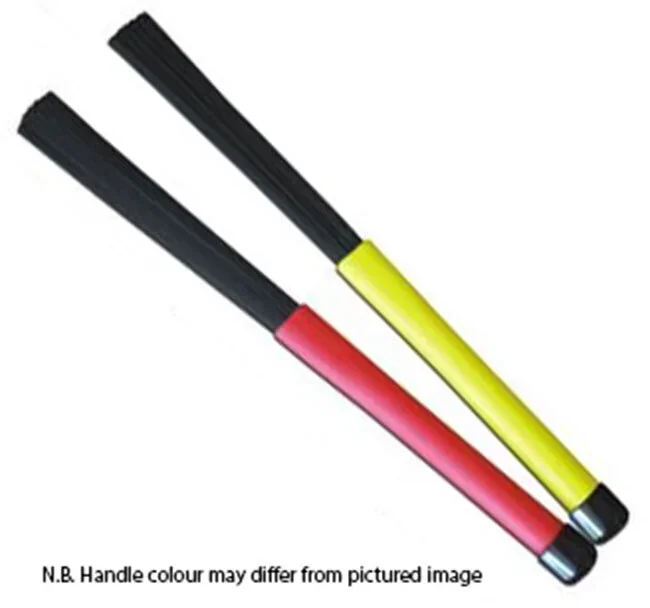 Percussion Plus Nylon Drum Brushes with Rubber Handle (Pair)