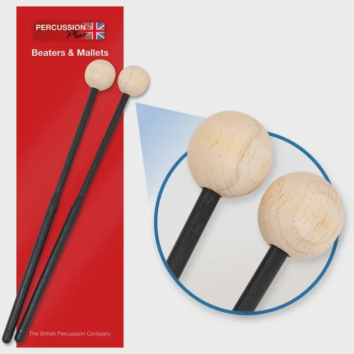 Percussion Plus PP069 Short Handle Wooden Headed Beaters / Mallets