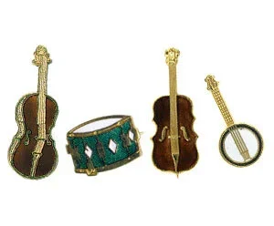 Pickboy Brooch Goldplated- Accordion