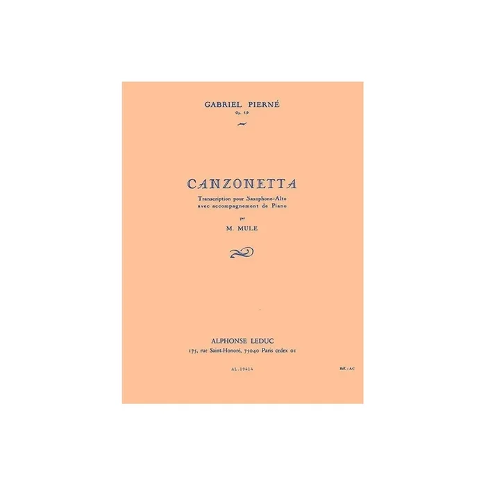 Pierné, Gabriel – Canzonetta