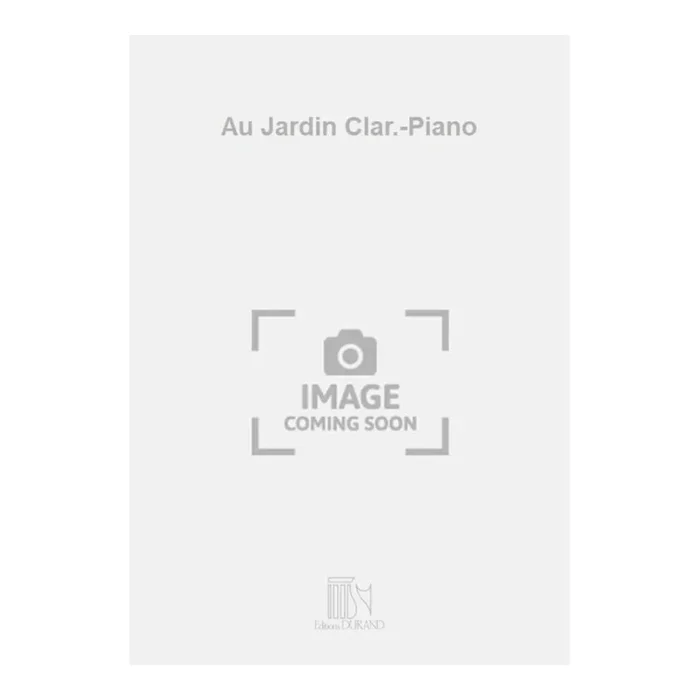 Pinchard, Max – Au Jardin Clar.-Piano