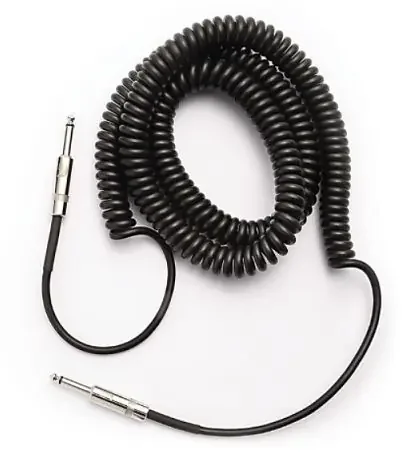 Planet Waves / D‘Addario Custom Series Coiled Instrument Cable, Black, 30ft