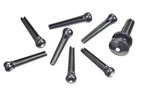Planet Waves Ebony Bridge Pins with End Pin Set, Ebony