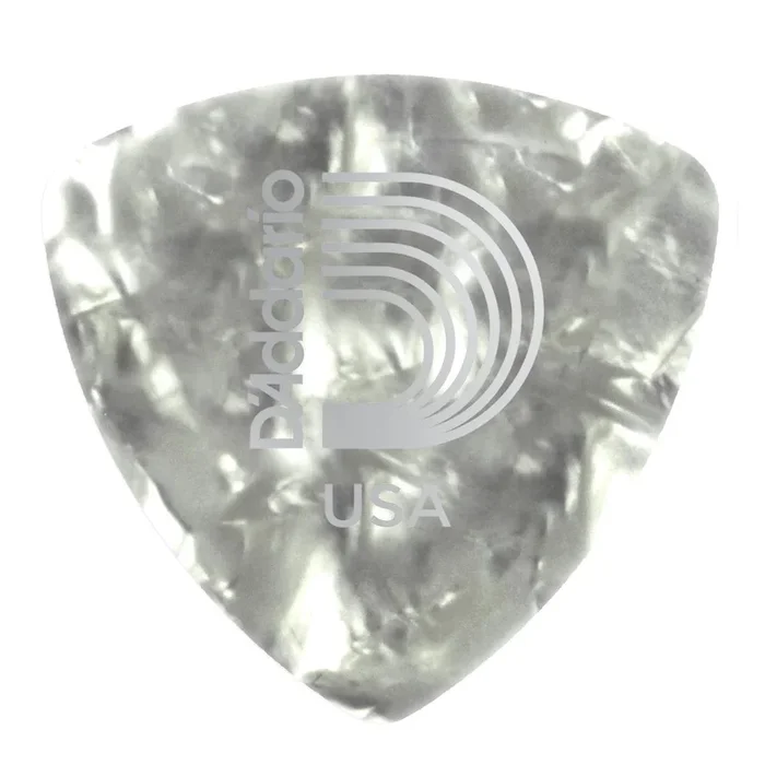 Planet Waves White Pearl Celluloid Guitar Picks, 25 pack, Heavy, Wide Shape