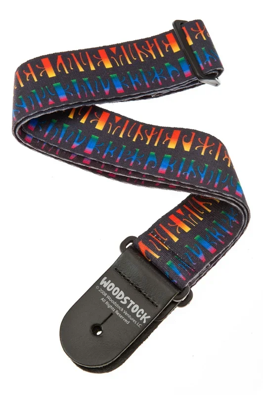 Planet Waves Woodstock Guitar Strap, Peace, Love, and Music