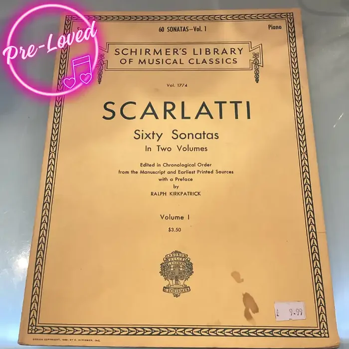 (Pre-Loved) Scarlatti Sixty Sonatas Volume 1 for Piano (Schirmer‘s Library of Musical Classic Edition)
