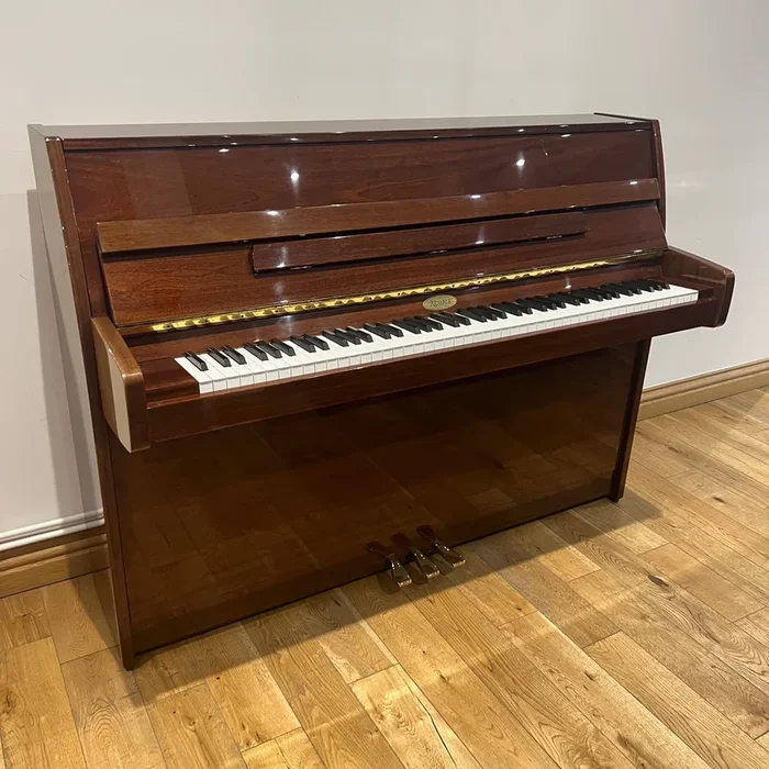 Pre-owned Kemble Cambridge 10 upright piano in polished mahogany, c.1997