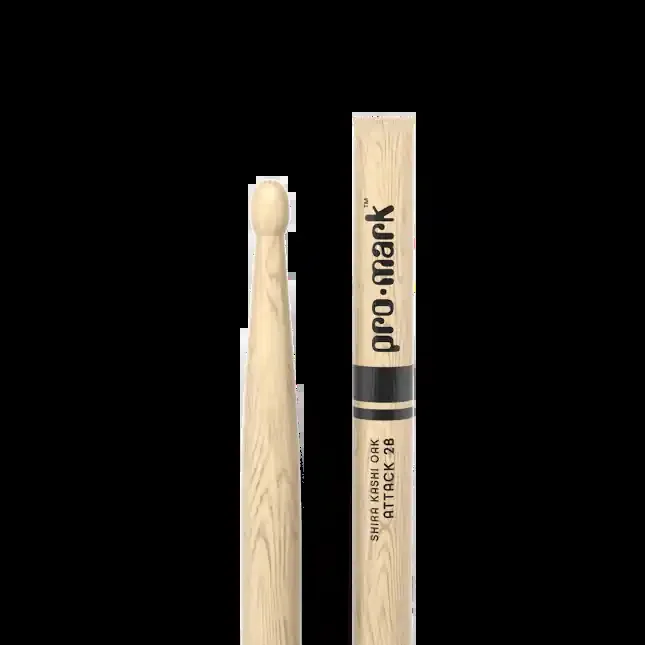 ProMark PW2BW Shira Kashi Oak 2B Attack Classic Drumstick – Oval Wood Tip