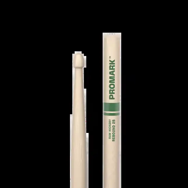 Promark Rebound 2B Raw Hickory Drumstick, Acorn Wood Tip