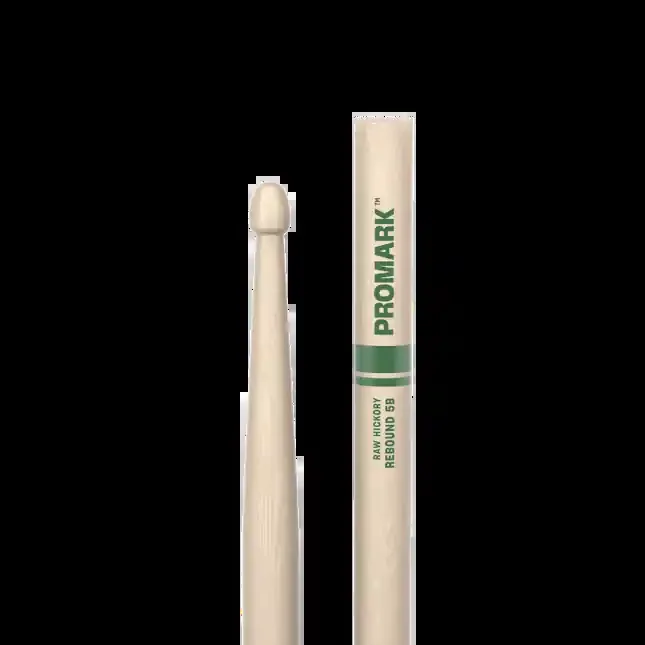 Promark Rebound 5B Raw Hickory Drumstick, Acorn Wood Tip