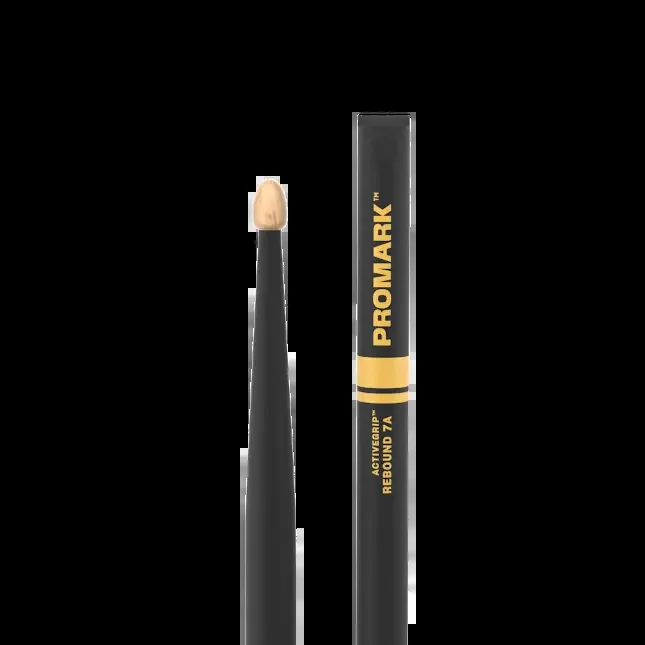 Promark Rebound 7A ActiveGrip Hickory Drumstick, Acorn Wood Tip