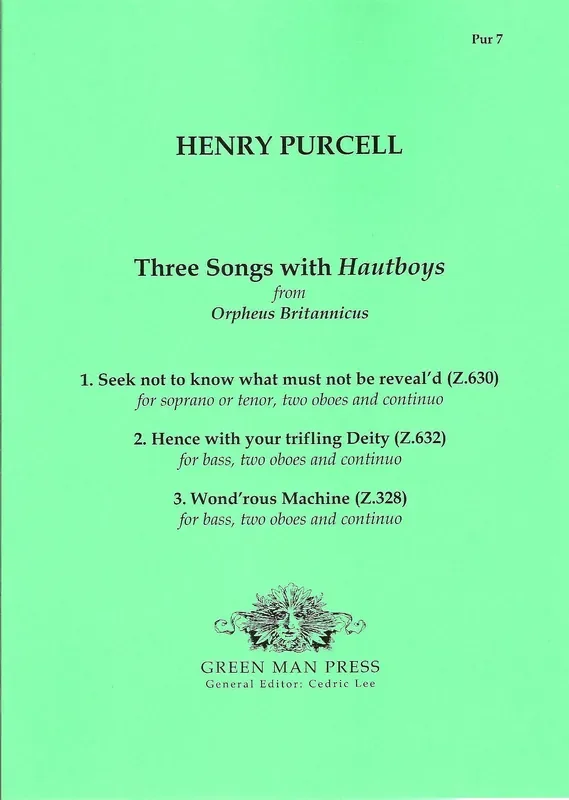Purcell Three Songs with Hautboys