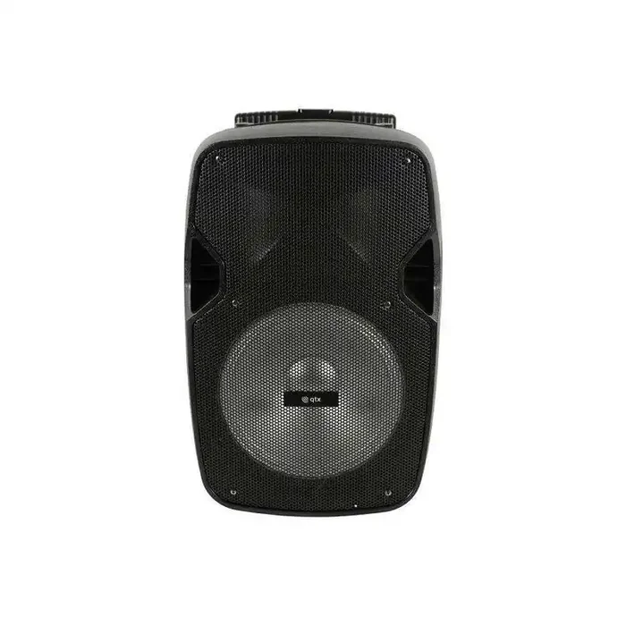 QTX Portable Rechargeable Active PA speaker with Bluetooth and LED FX
