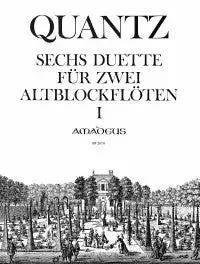 Quantz 6 Duets for 2 Alto Recorders, Vol. 1
