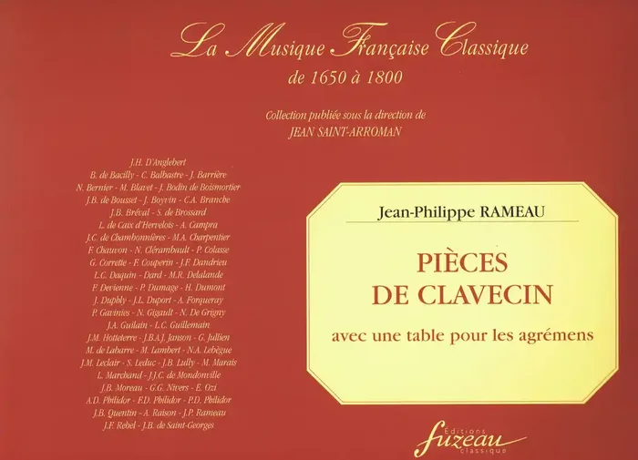 Rameau Pieces de Clavecin avec une Table pour les agremens