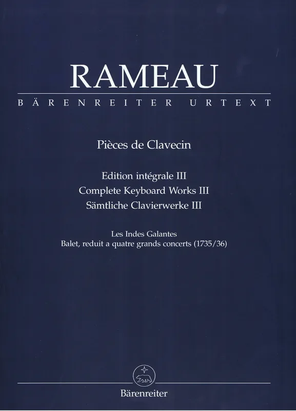 Rameau Pièces de Clavecin, Vol. III