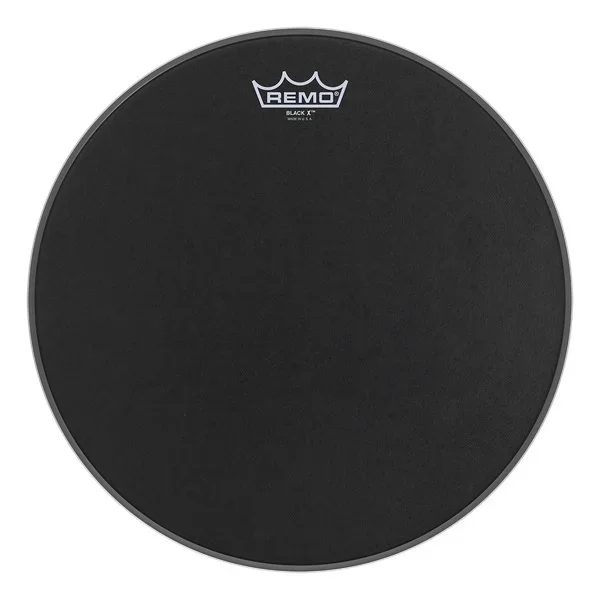 Remo 14″ Emperor X Black Suede Drum Head w/ Black Dot