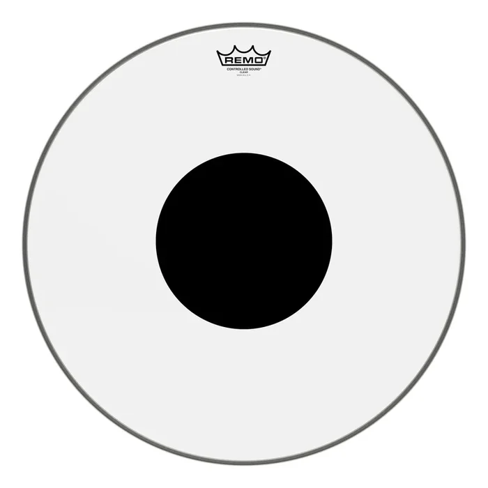 Remo Controlled Sound Clear Black Dot Drumhead – Top Black Dot 20″