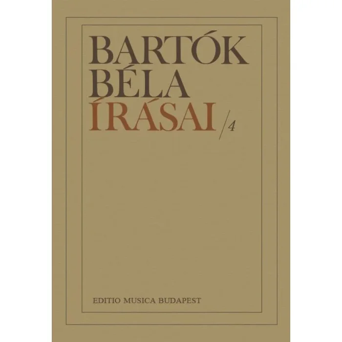 Révész, Dorrit – Bartok Bela irasai