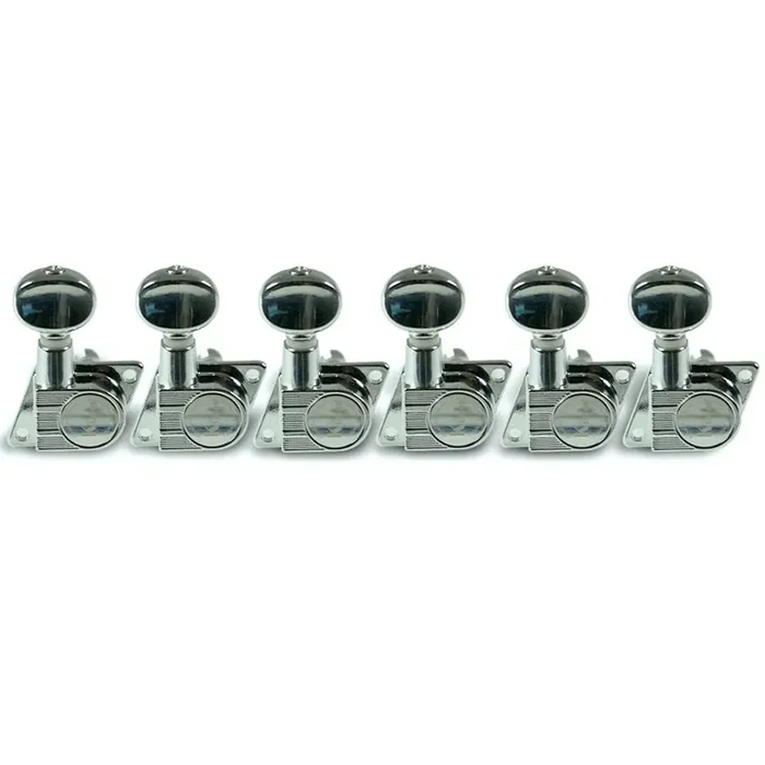 Revolution F-Mount Diecast Tuners For 70‘s-style Fender – 6 in Line, Staggered Posts