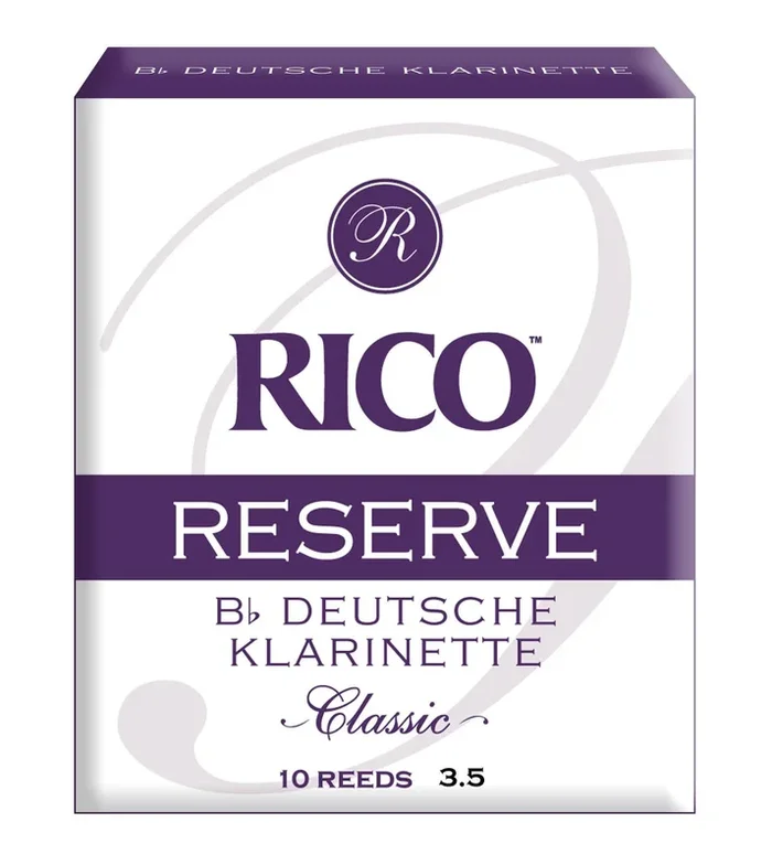 Rico Reserve Classic German Bb Clarinet Reeds, Strength 3.5, 10-pack