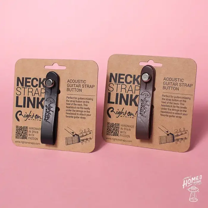 RightOn! – Neck Strap Link – headstock strap accessory (leather version)