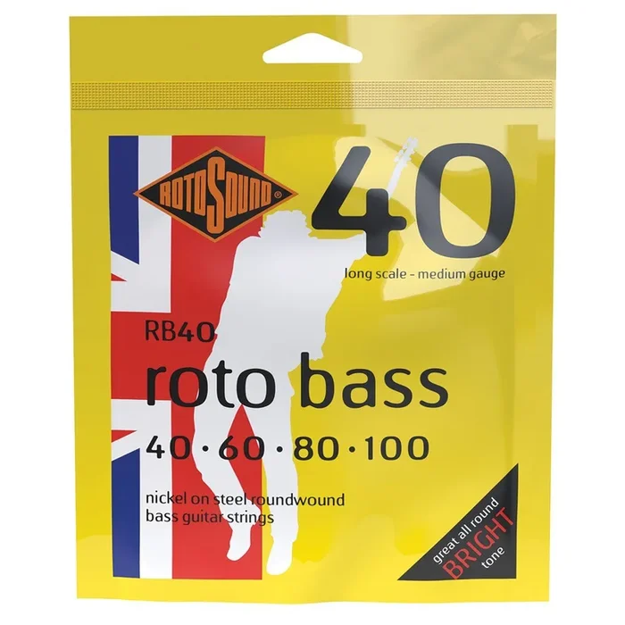 Rotosound RB40 Rotobass Medium 40-100 Nickel on Steel Bass Strings