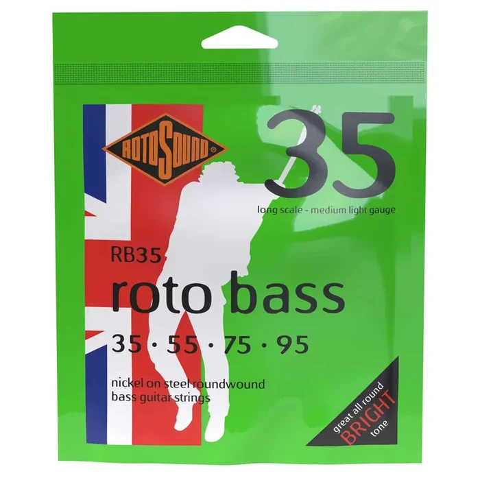 Rotosound ROTO BASS Nickel Round Wound 35-95 Bass Guitar Strings, Long Scale [RB35]