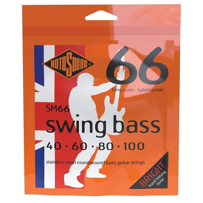 Rotosound RSM66 Swing Bass 66 Hybrid Strings 40-100 Stainless Steel