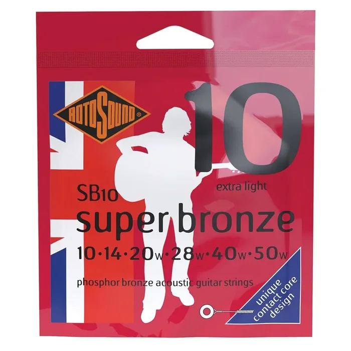 Rotosound SB10 Super Bronze Acoustic Strings 10-50 Phosphor Bronze Wound