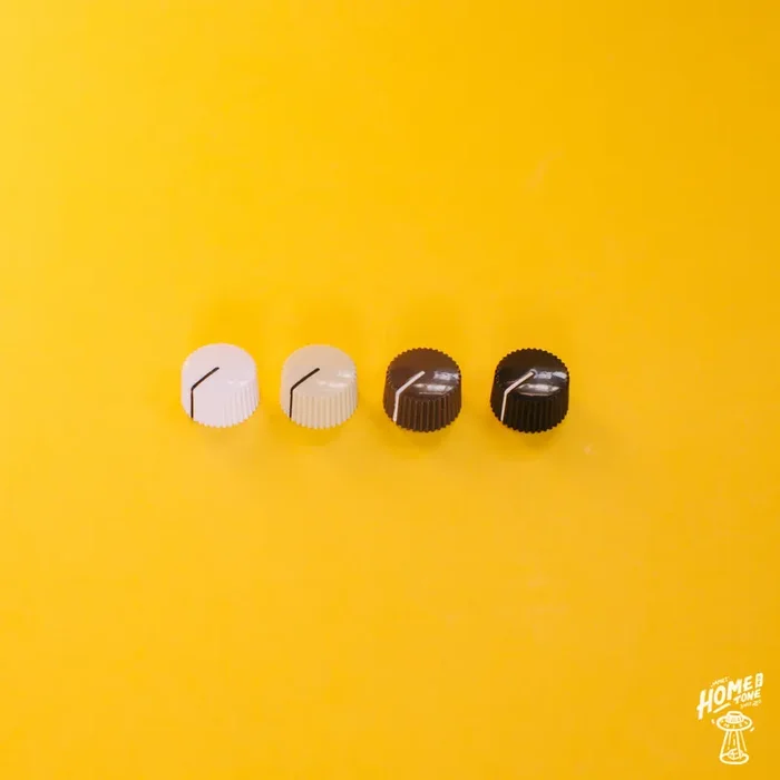 Round vintage cupcake style control knob for 6.35mm solid shaft USA spec pots