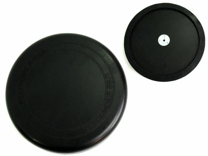 Rubber 12 Inch Drum Practice Pad In Black Natural Rebound