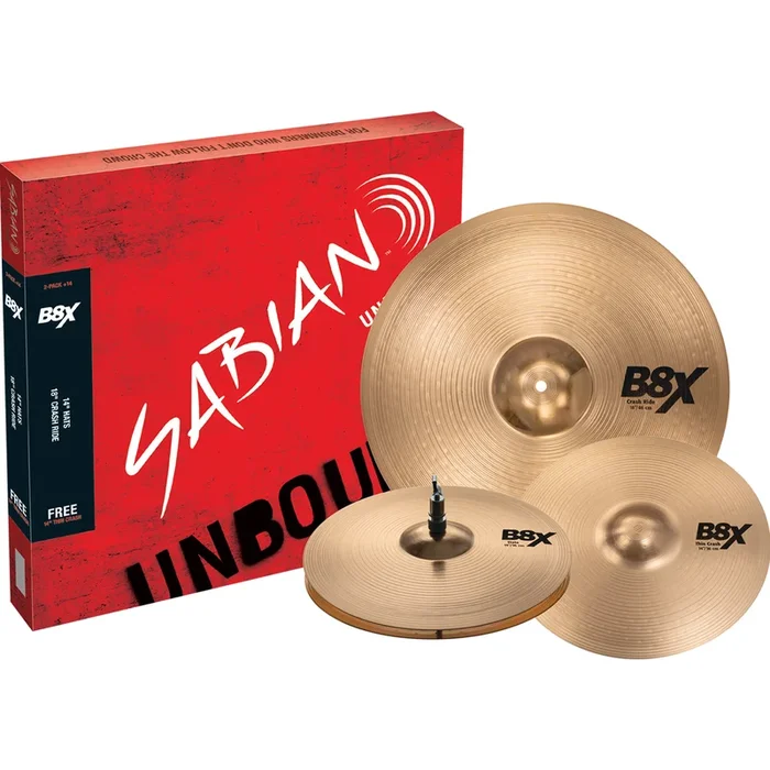 SABIAN 45002X14 B8X 2-Pack Cymbal Set + 14 ” Crash