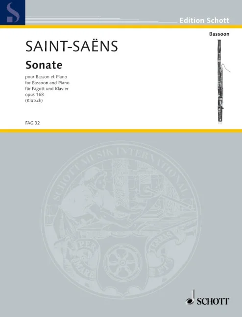 Saint-Saëns, Camille : Saint-Saëns, Camille : Sonata, – bassoon and piano – Schott Digital