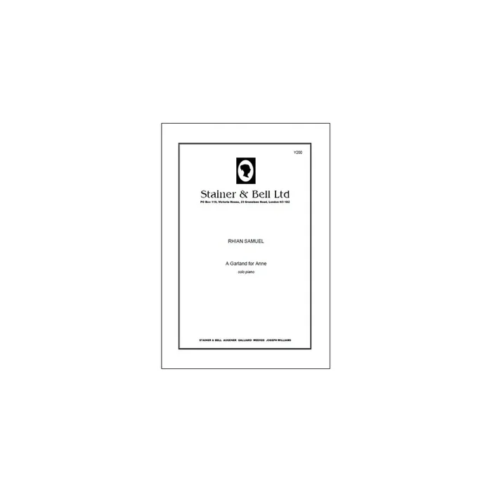 Samuel, Rhian – A Garland for Anne. Solo Piano