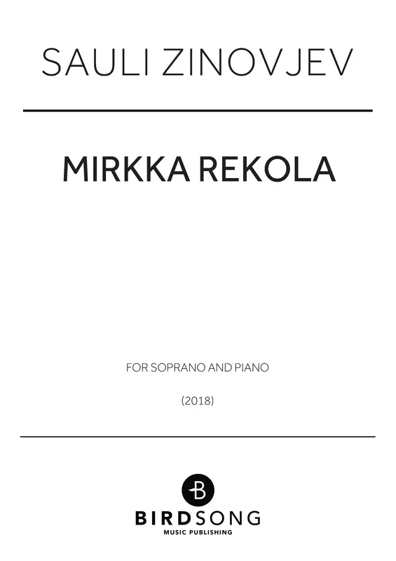 Sauli Zinovjev : Sauli Zinovjev : Mirkka Rekola Songs – Piano, Voice – Faber Digital