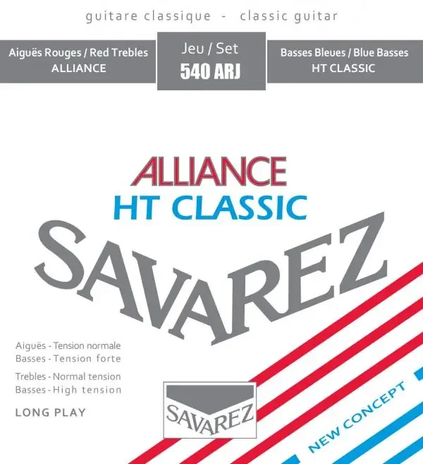 Savarez 540ARJ Alliance HT Classical Guitar Strings, Mixed-High Tension