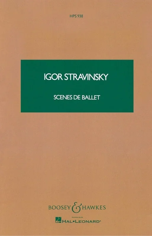 Scenes De Ballet Study Score