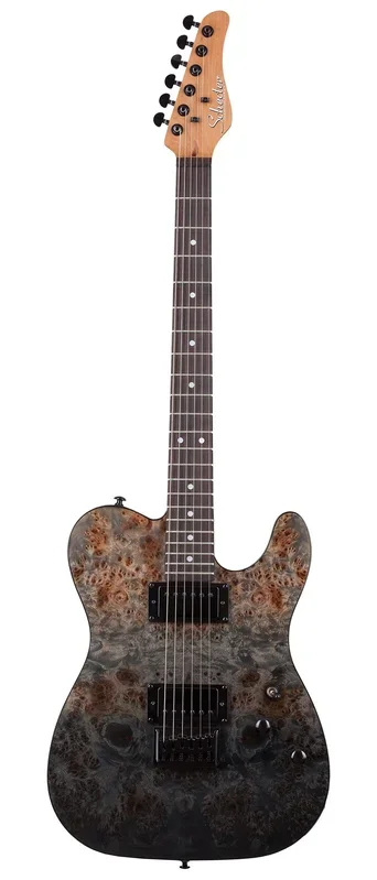 Schecter PT Standard Black Fade Burst Burl
