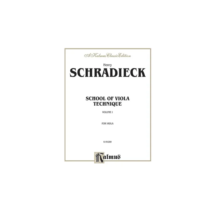 Schradieck, Henry – School of Viola Technique