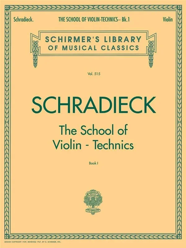 Schradieck School of Violin Technics – Book 1