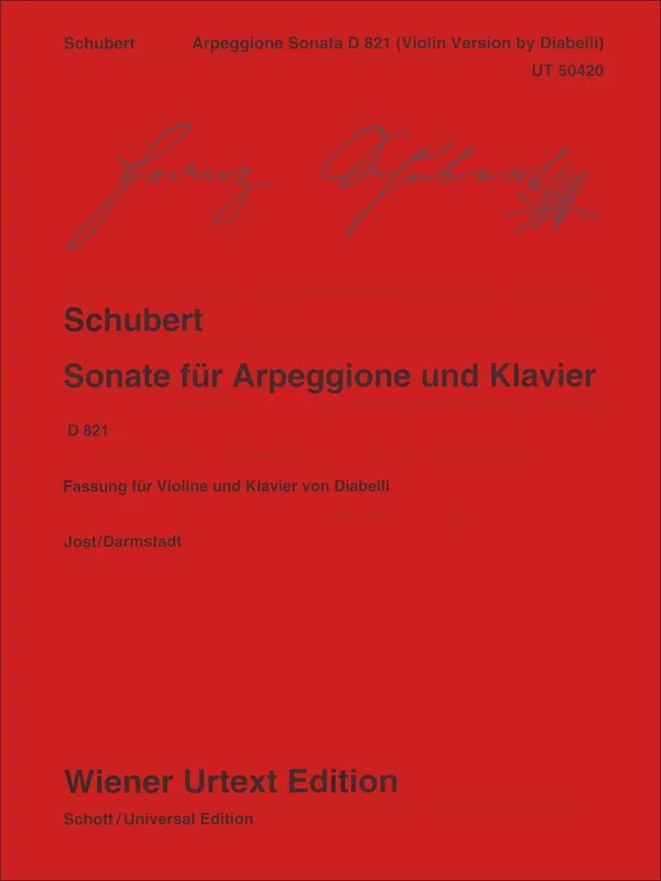 Schubert: Arpeggione Sonata, D 821 (arr. for violin)
