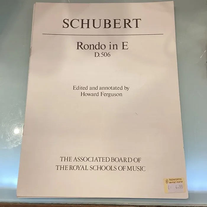 Schubert Rondo In E D.506 – Edited and by Howard Ferguson (Single Sheet)